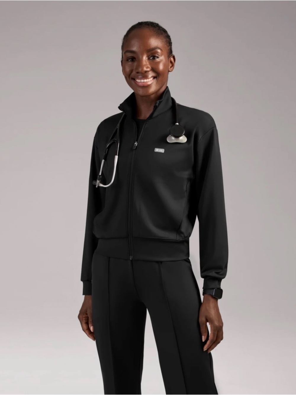 Figs Black Labelle FORMx Bomber - Scrub Jacket